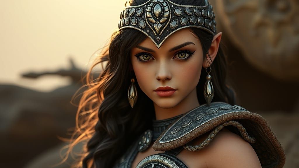 Hyperrealistic Xena Warrior Princess BJD Doll in 8K HDR