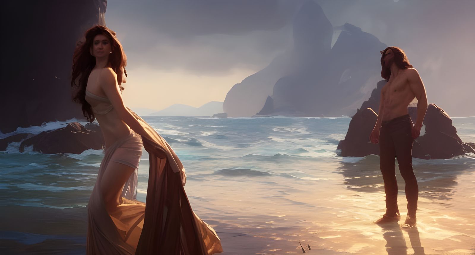 Stallion and Sea with Julio Iglesias: Artstation Style