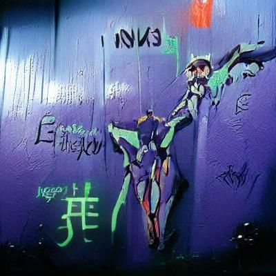 Neon Genesis Evangelion Graffiti Art