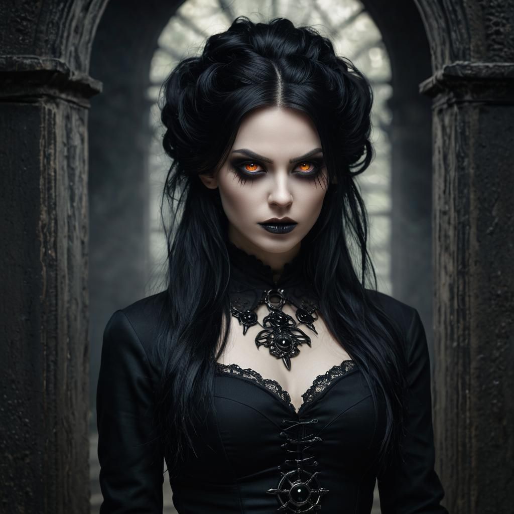 Goth Woman: Beauty and Evil Personified