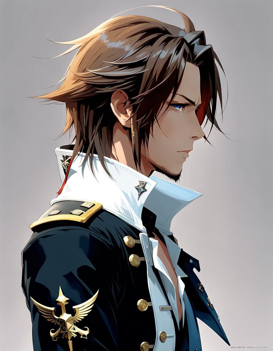 Squall Leonhart: Anime Style Digital Illustration
