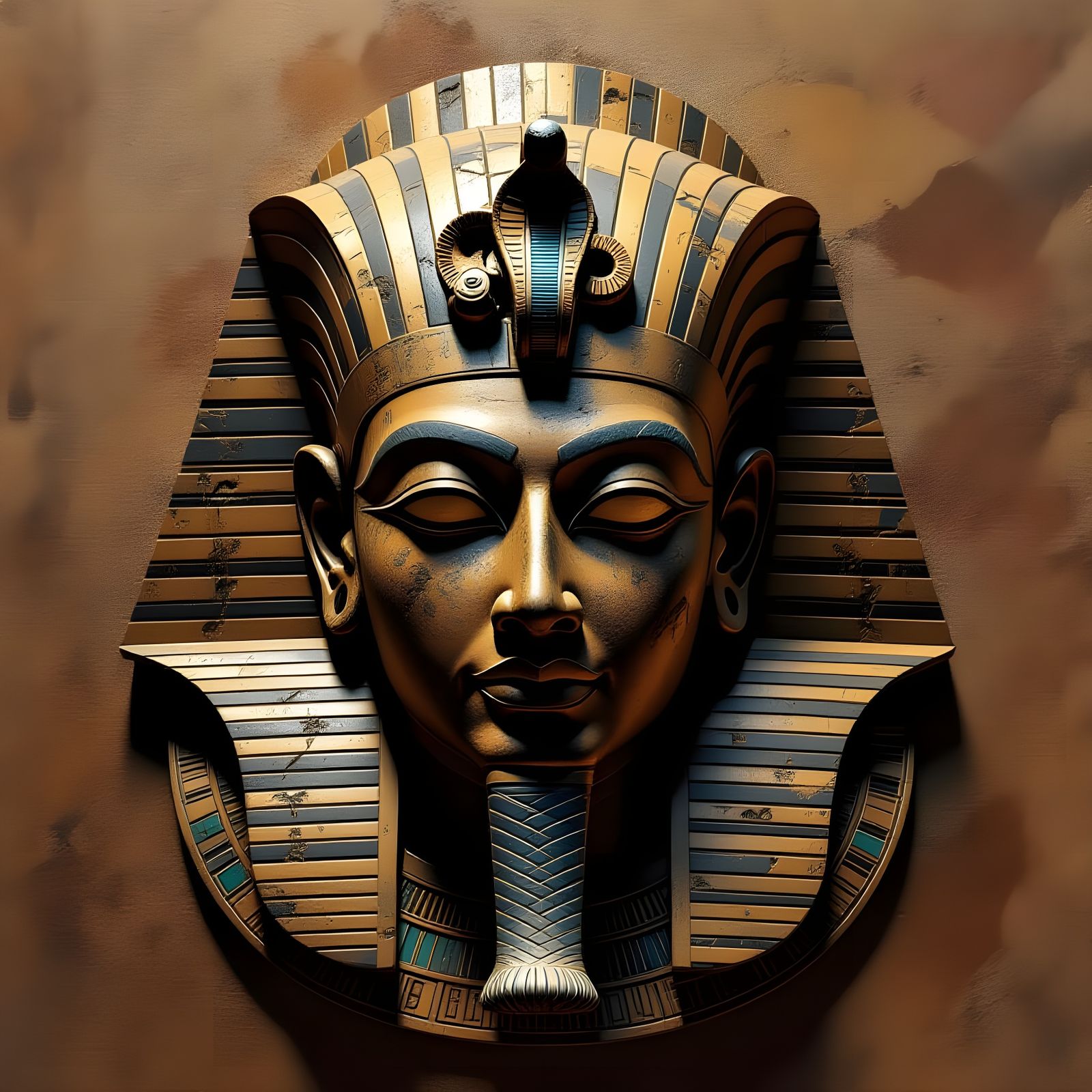 Majestic Mask of Ancient Deity from Lost Civilization