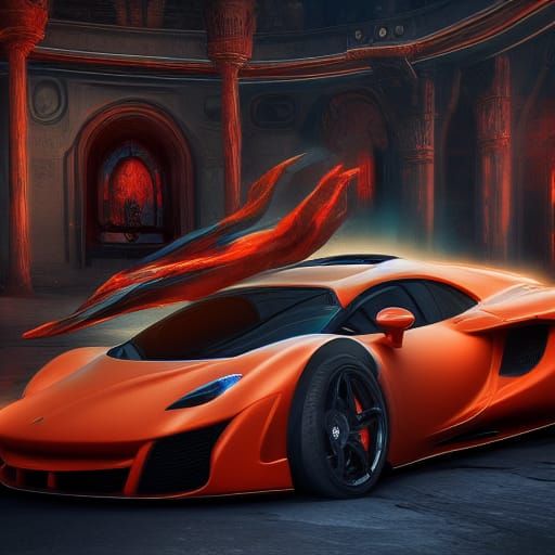 Detailed Matte Painting of a Supercar