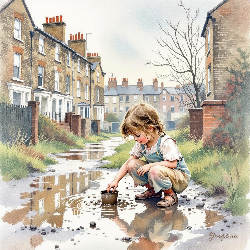 Girl Makes Mudpies: Watercolour Painting in Beatrix Potter S...