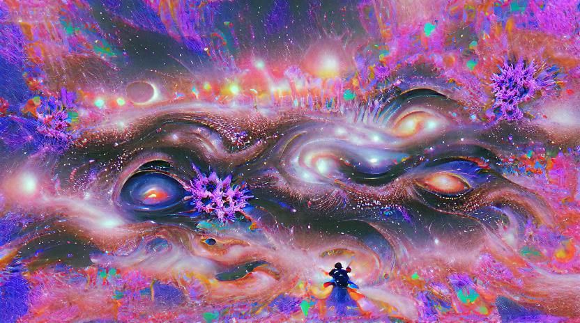 AI Image of Cosmic Time Galaxy