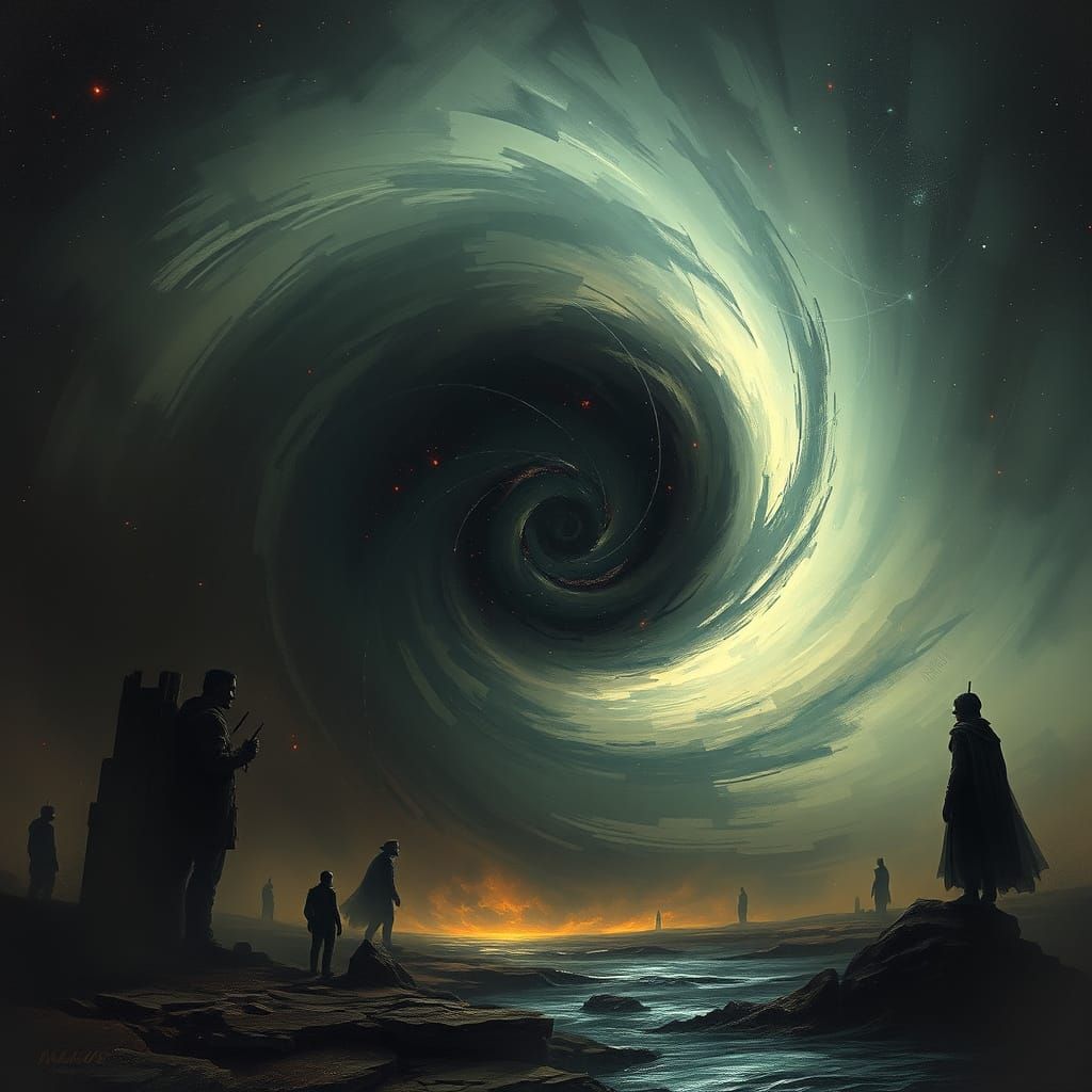 Cosmic Vortex in Dark, Translucent Energy