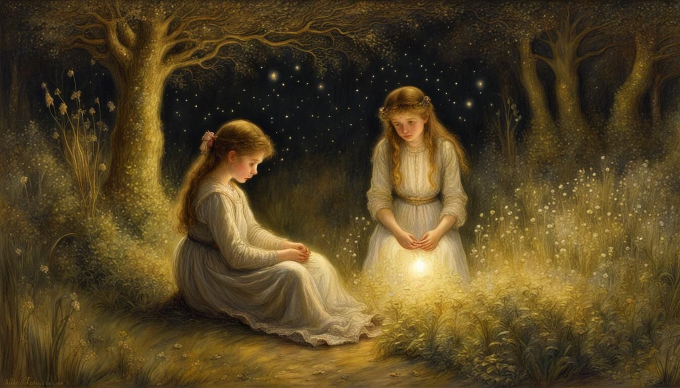 Fantasy Scene in Helen Allingham Style