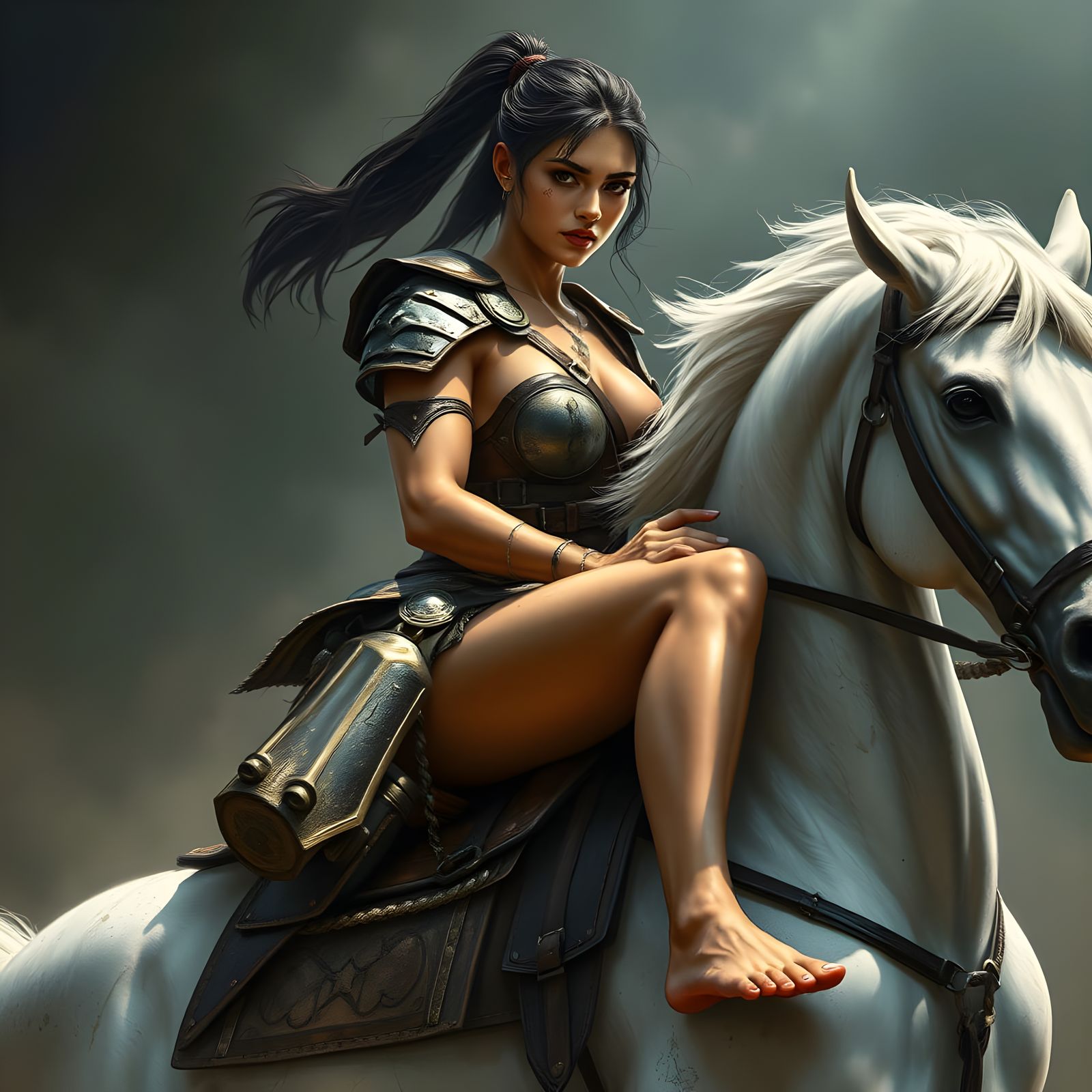 Amazon Warrior Rides Victorious in Acclaimed Hyperrealistic...