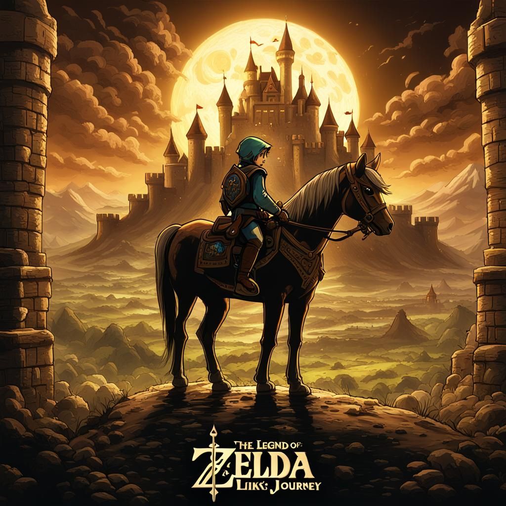 Link Confronts Monster in Zelda Journey