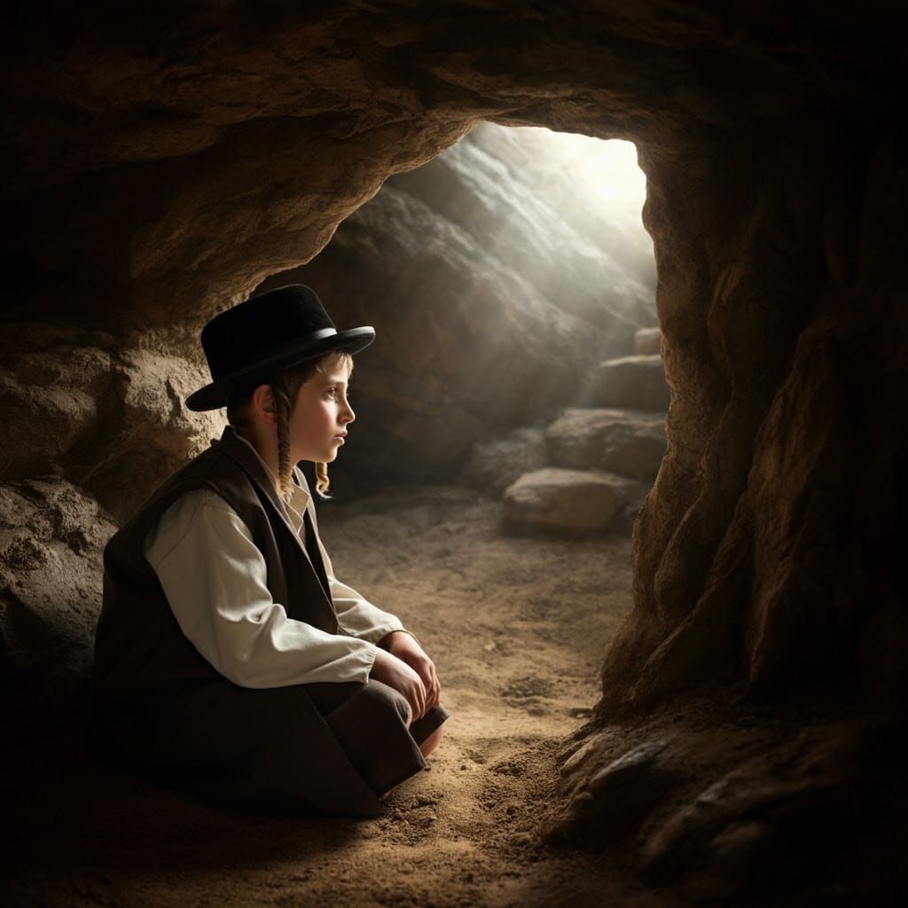 A Hasidic Boy Waits for Salvation in a Cave, Illuminated by ...