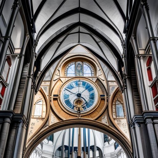 Clock of the Church in Lier, Belgium