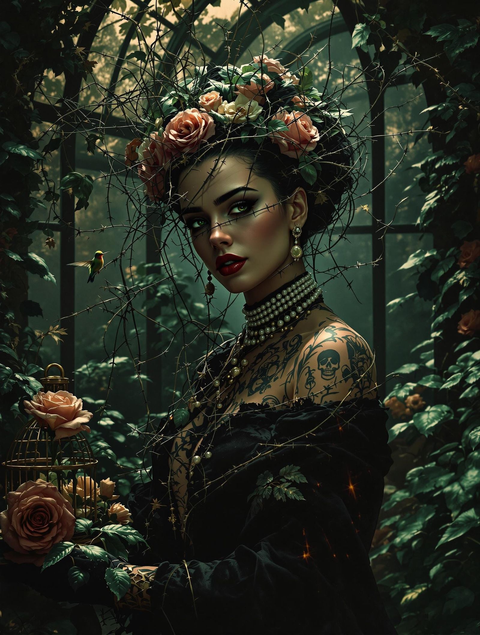 Ethereal Aristocrat in Barbed Thorn Glory