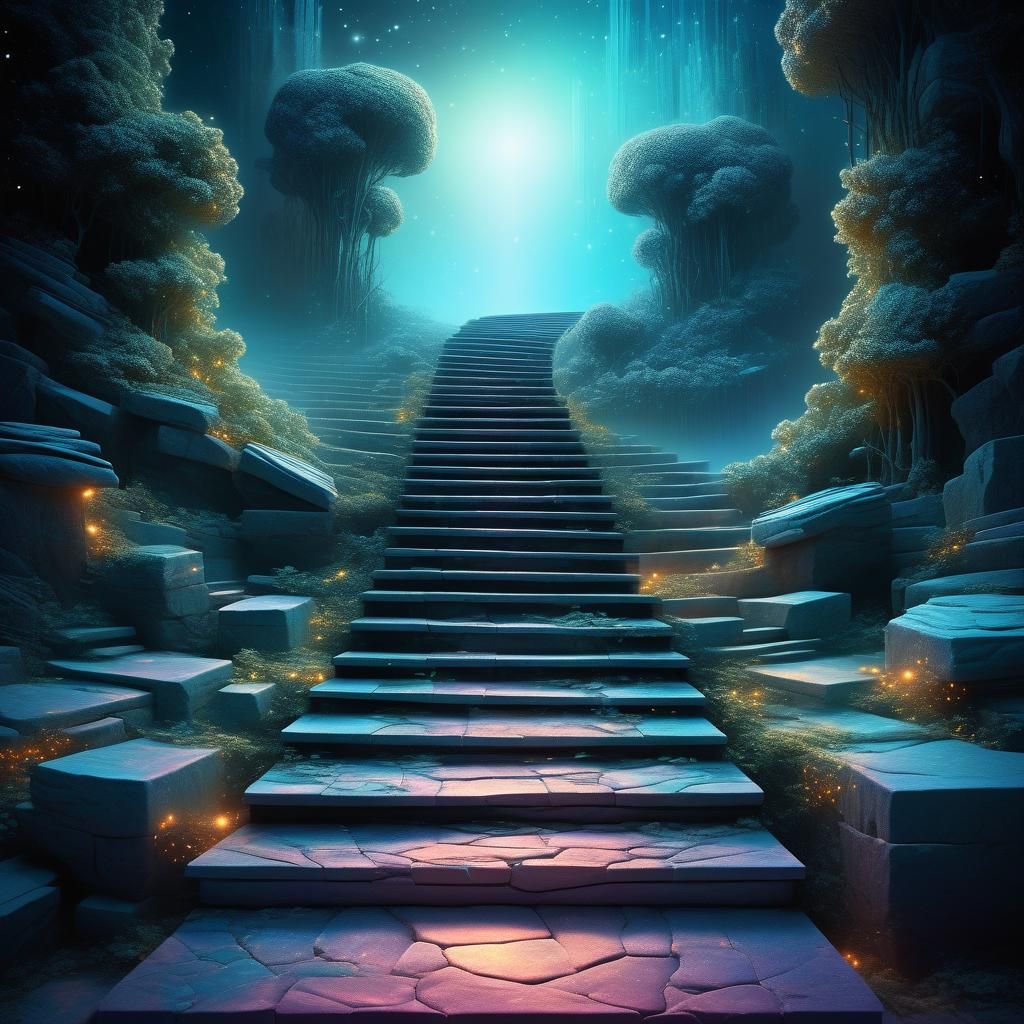 Ethereal Steps Through a Cosmic Dreamscape