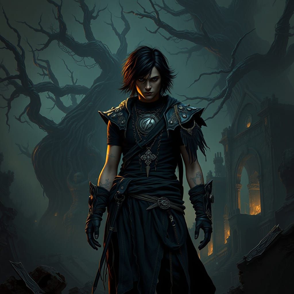 Dark Fantasy Nico di Angelo in the Underworld