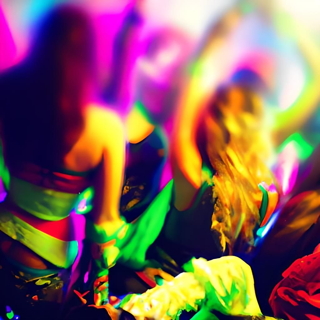 Cyberpunk Crowd Surfing Scene in Neo-Tokyo