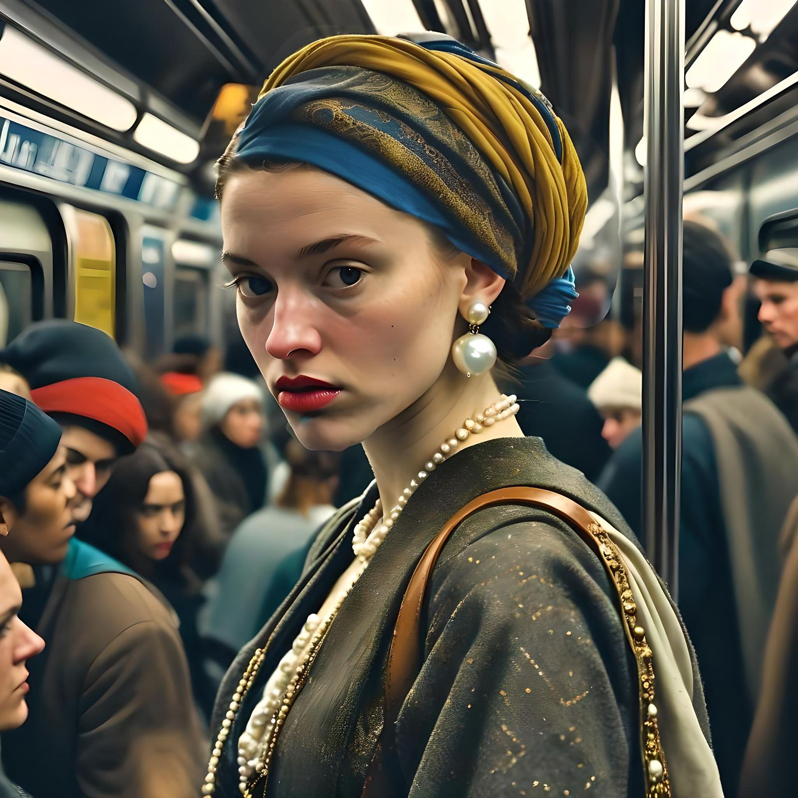 Hyperrealistic Portrait of Girl with Turban