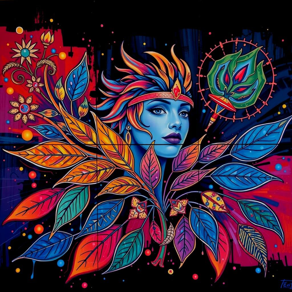 Abstract Art Radiating Positive Qualities