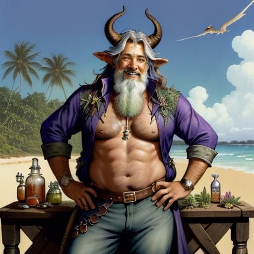 Tropical Demon Alchemist's Herbal Remedy Stall