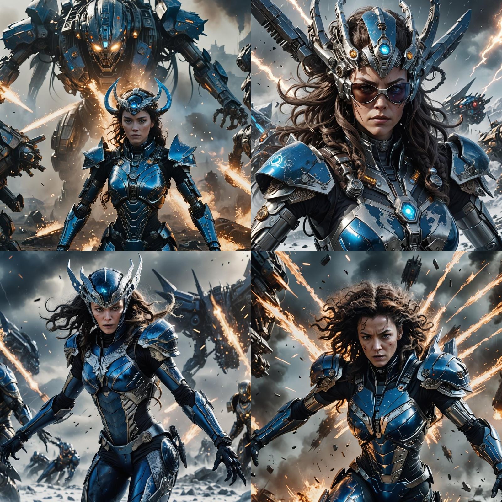 Alien Queen as X-Men Rogue over Battlefield