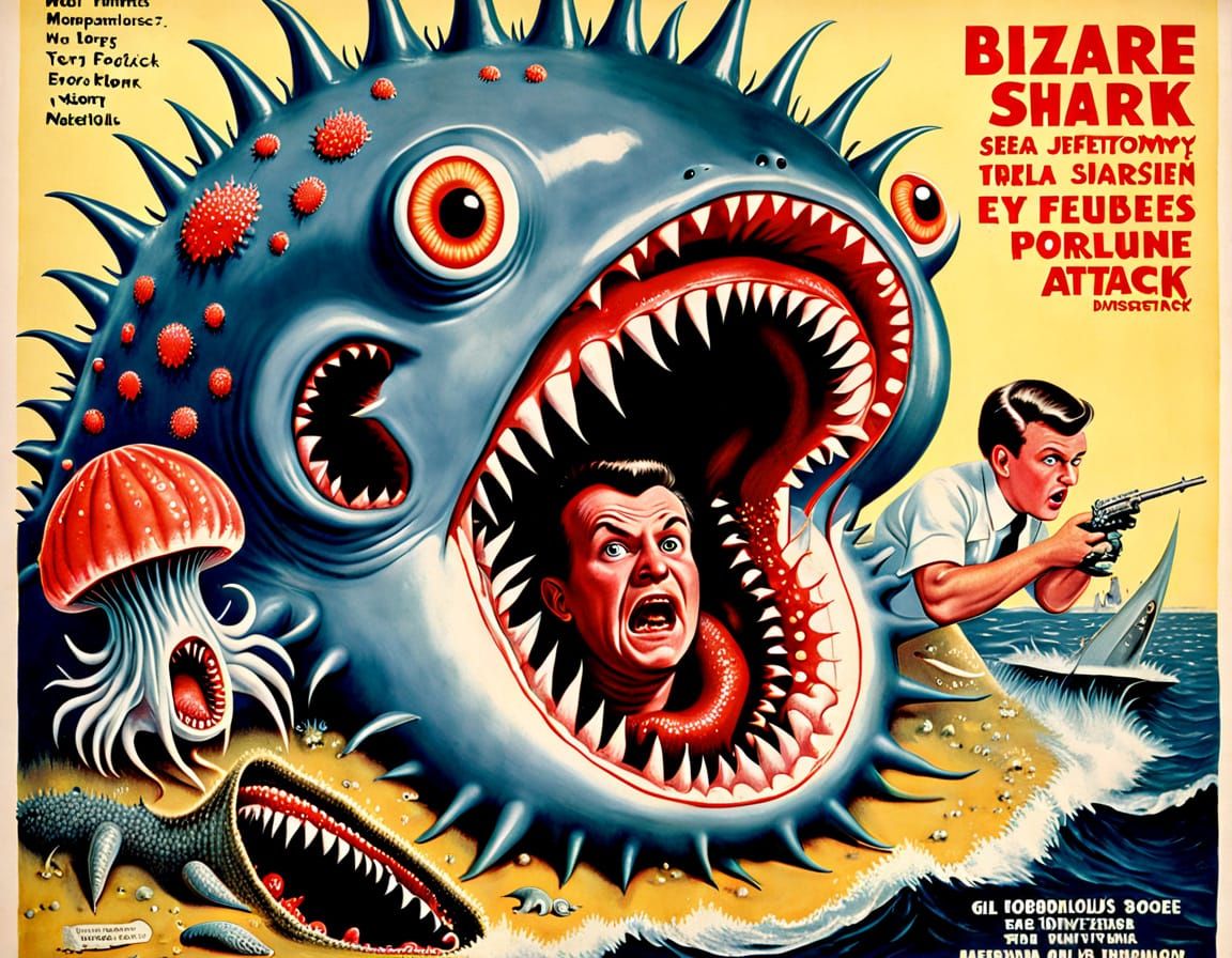 Bizarre 1960s-Style Horror Movie Poster