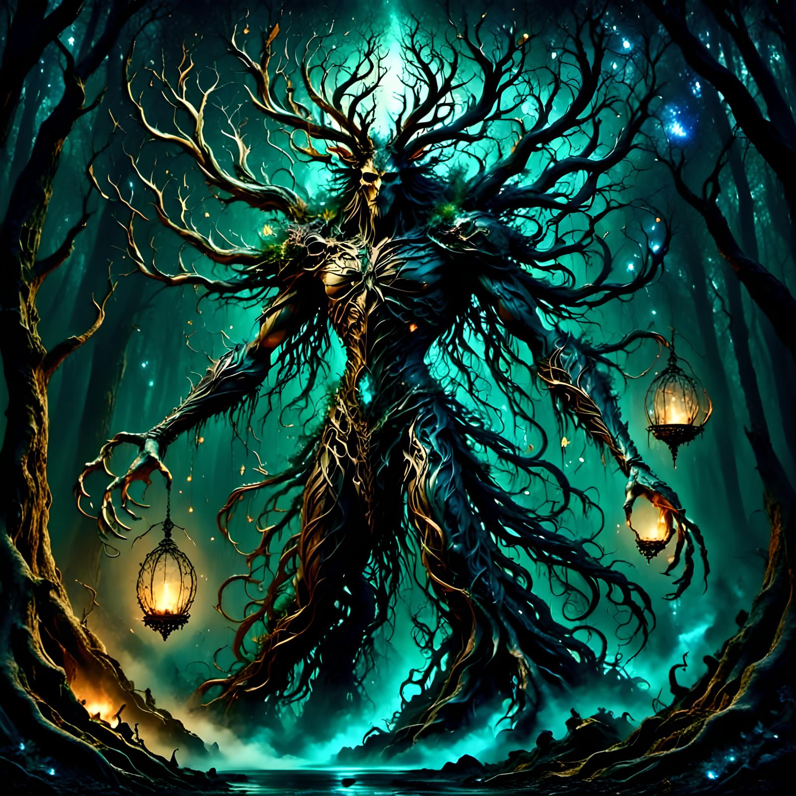 Surreal Faerie Cowboy Couple in Dystopian Twilight