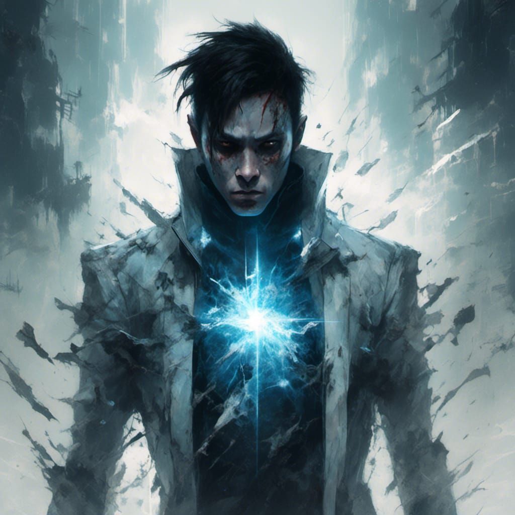 Furious Energy Fusion in Cyberpunk Cityscape