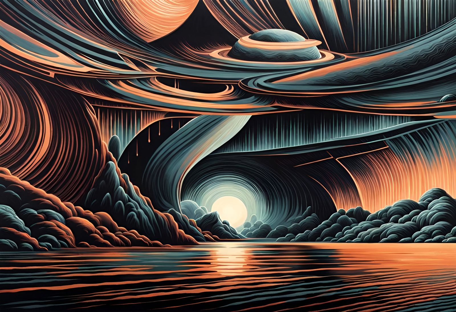 Mezzotint Representation of the Sublime in Digital Art