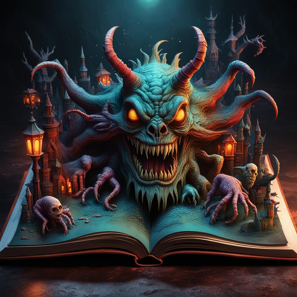 Horror Creatures Pop-Up Book: Dark Fantasy Art