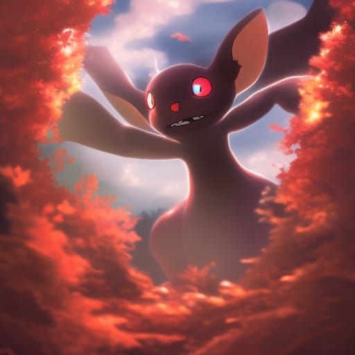 Fiery Bat Pokemon with Anime Style