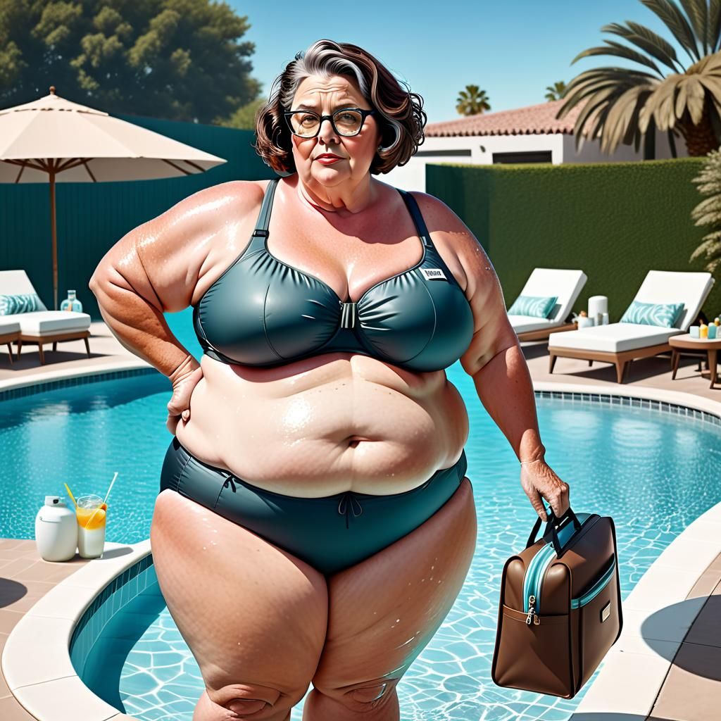 Man Applying Sunscreen by the Pool