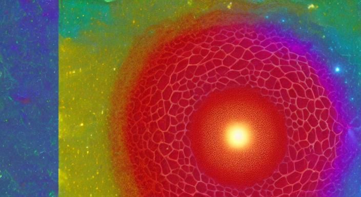 Sun and Red Giant Star Structure Illustration