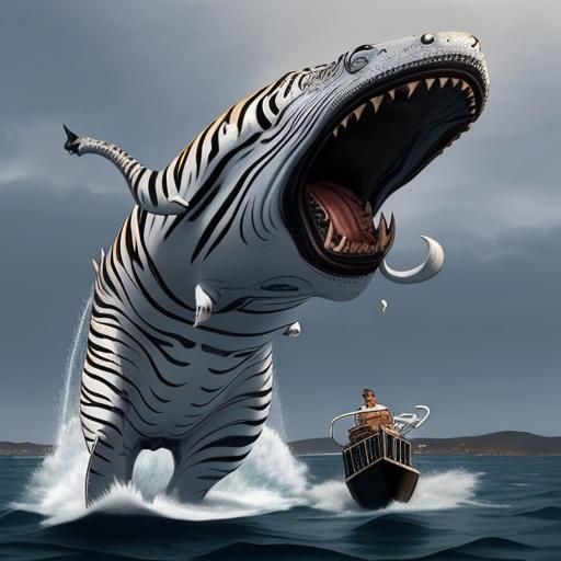 Whale-Tiger-Zebra Hybrid Attack in Dali Style