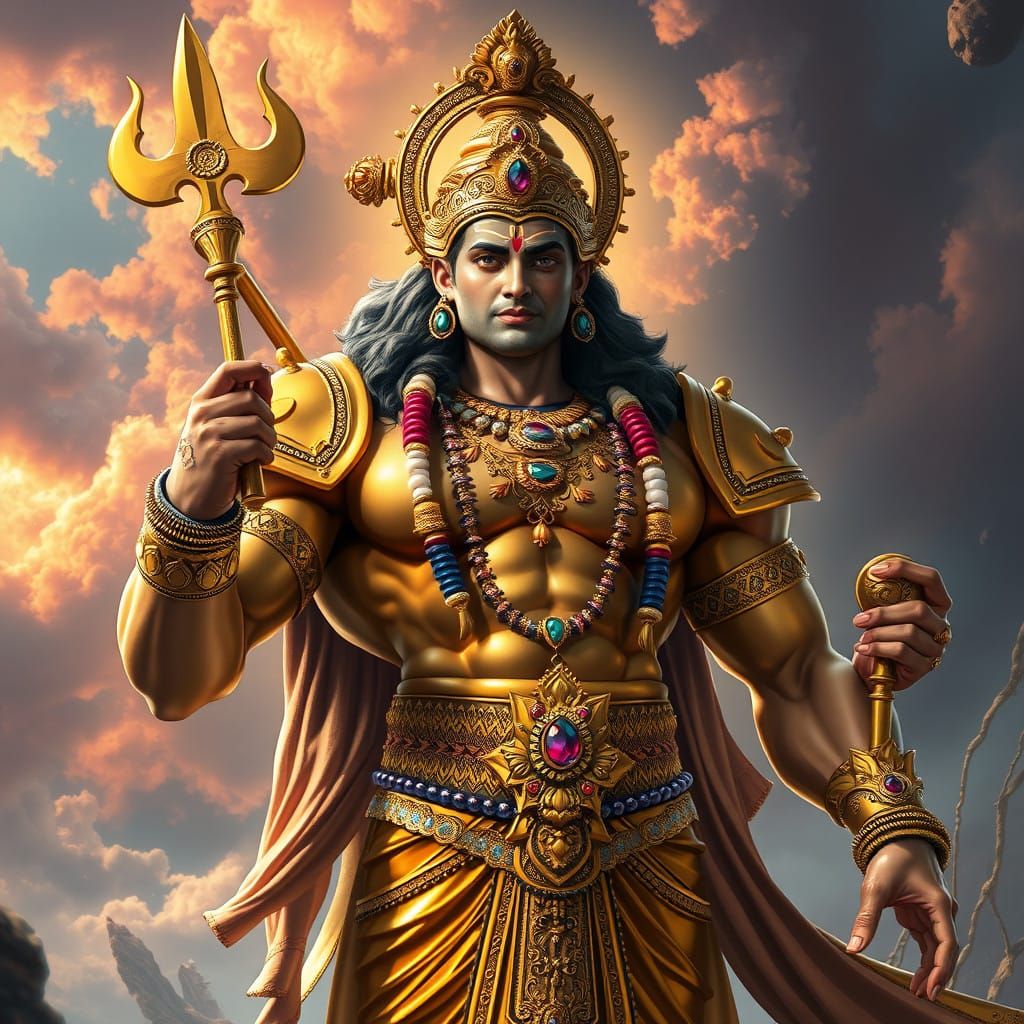 Heroic Lord Krishna as the World's Greatest Bodybuilder