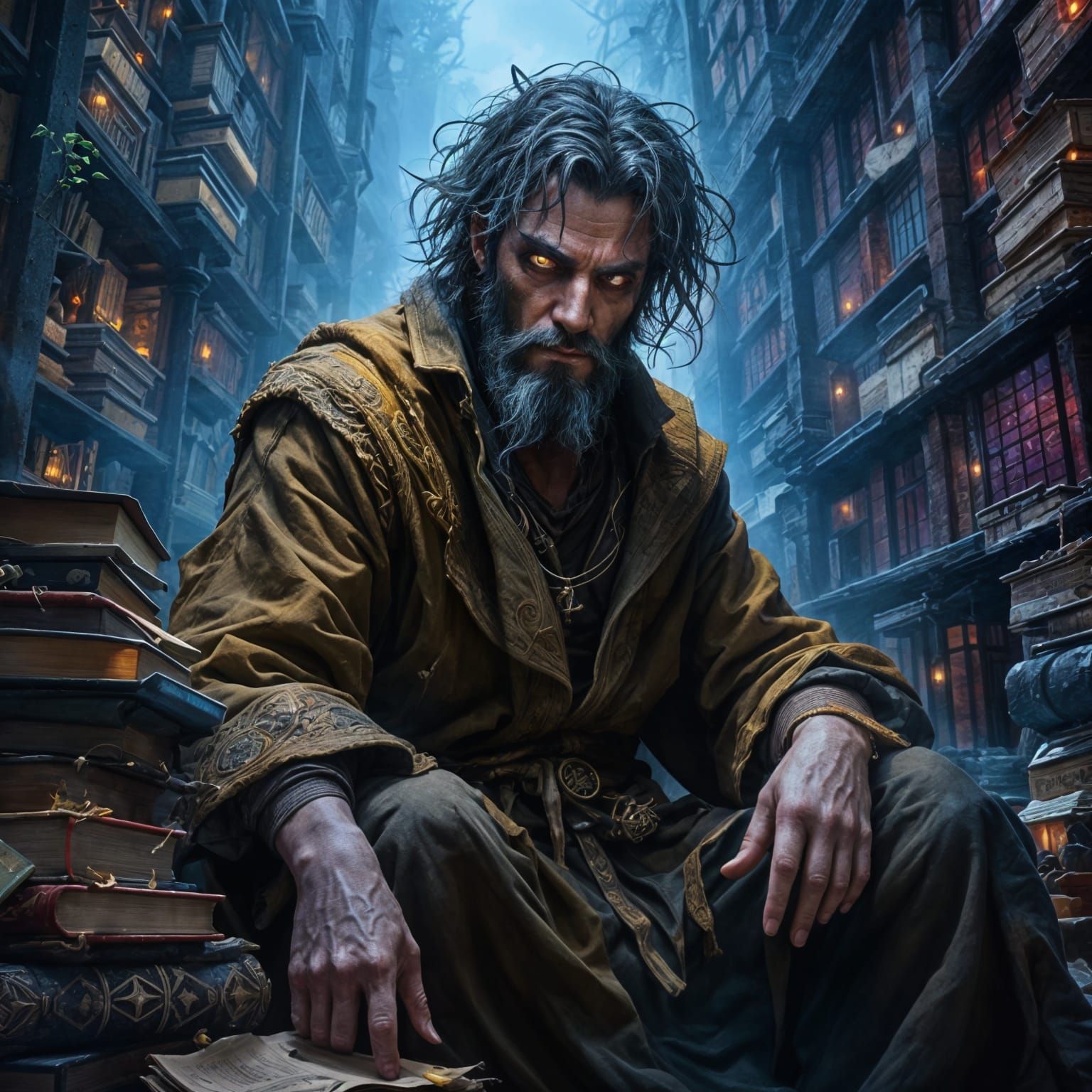 Ethereal Historian Lost in Dark Academia