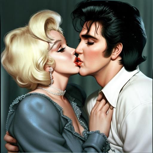 Marilyn and Elvis: A Kiss of Legends
