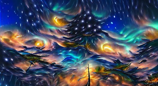 Starry Night Forest
