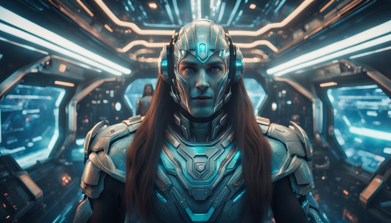 Glamorous Galactic Crew in Ethereal Fantasy Style