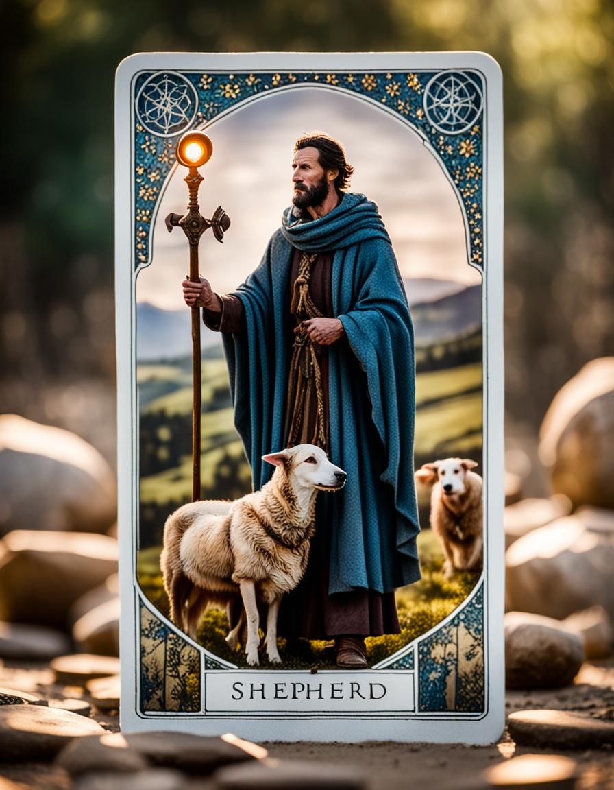 The Shepherd: Tarot Card in Professional Photography Style