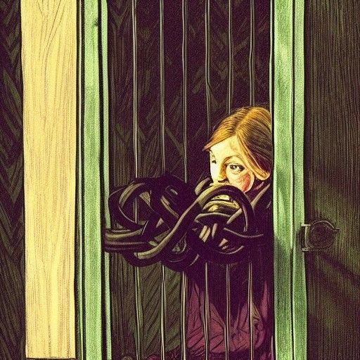 Romantic Encounter at Window, Detailed Matte Painting