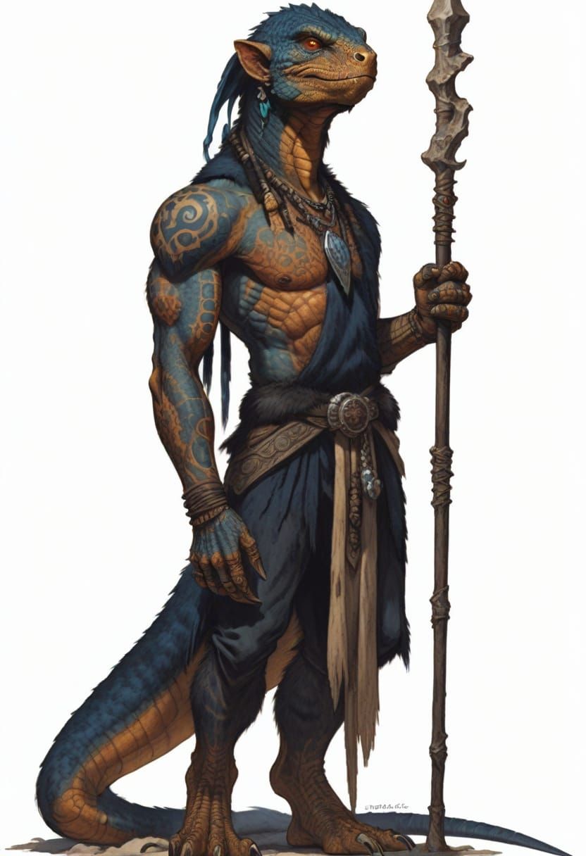 Fantasy Rogue Kobold in Polynesian Style