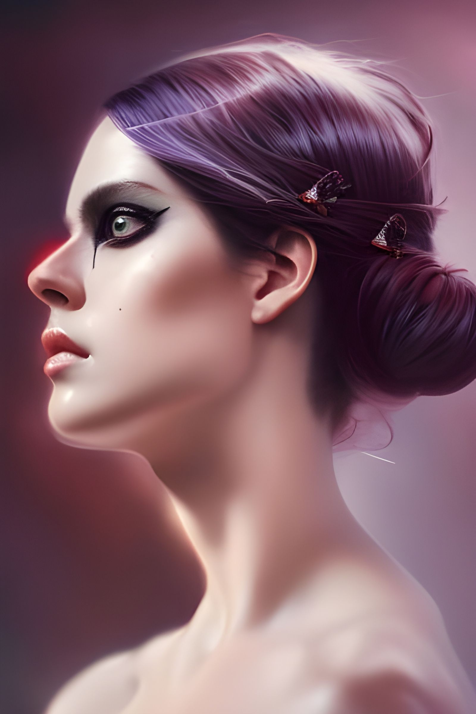 Oceanic Female Portrait in Sci-Fi Style