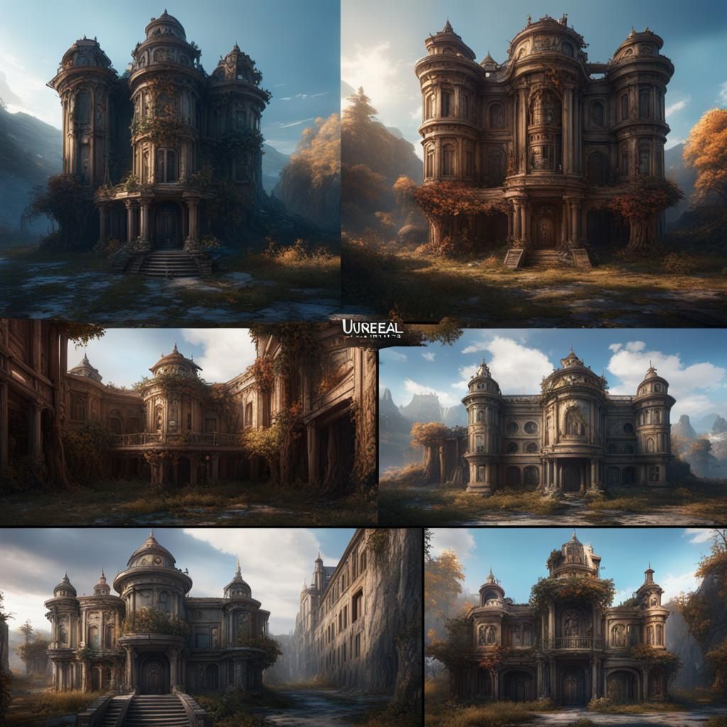 Fantastical Abandoned Buildings: Detailed Matte Painting