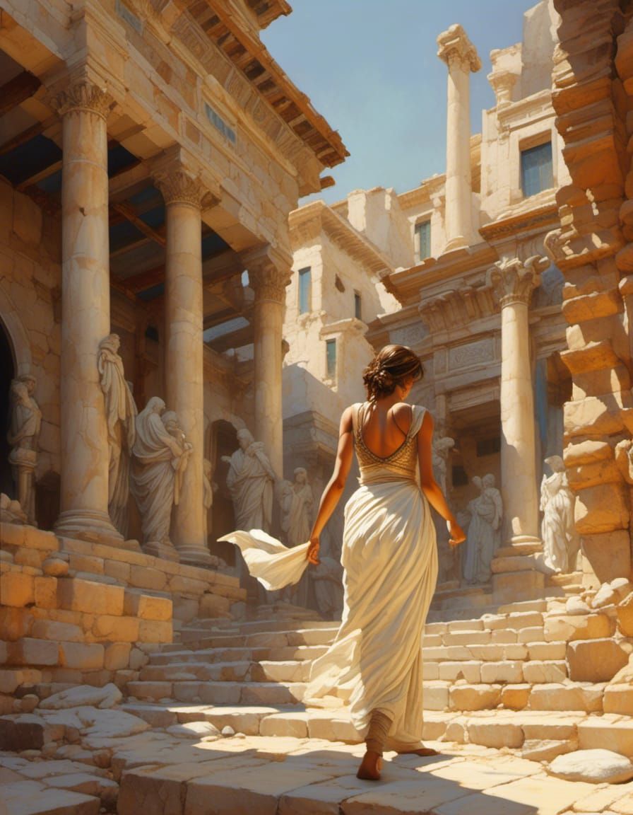 Greek Detective in Middle East, Moebius Style