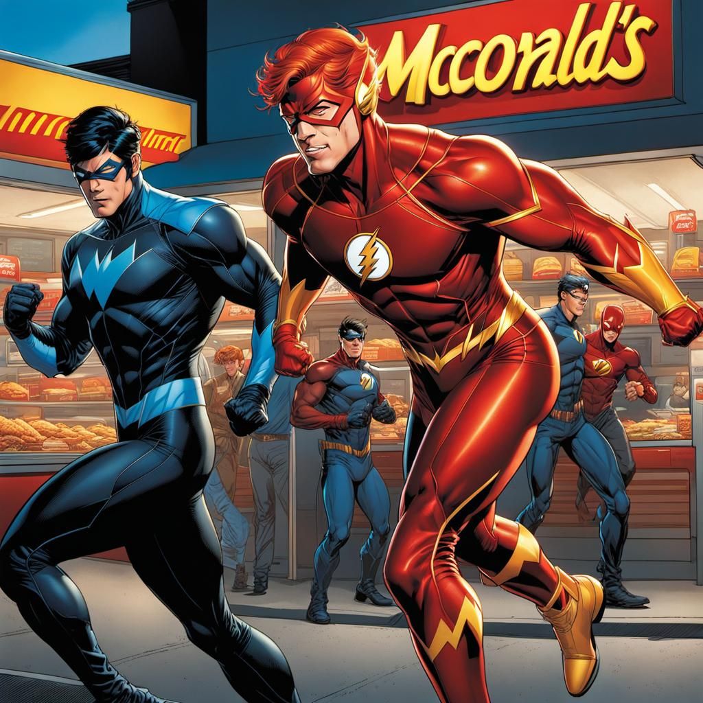 Running through the McDonalds drive-thru