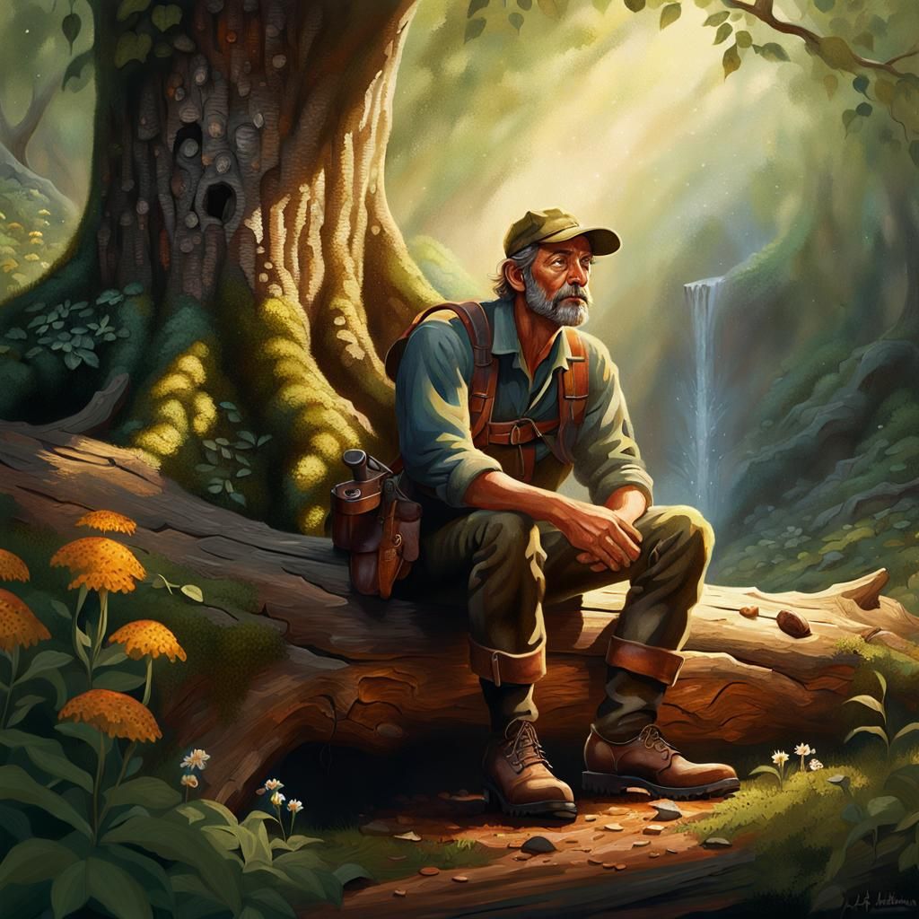 Huntsman in a Secret Forest Hideaway