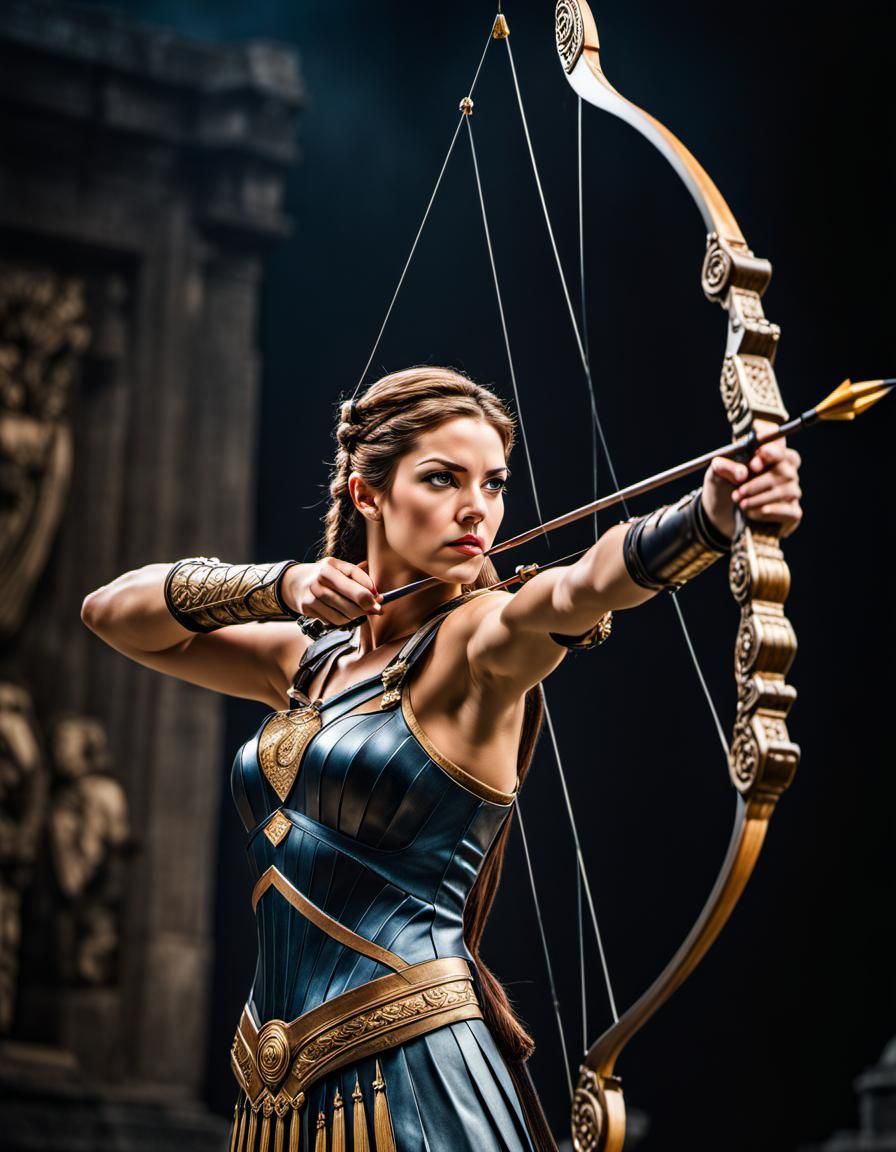 Artemis in archery art