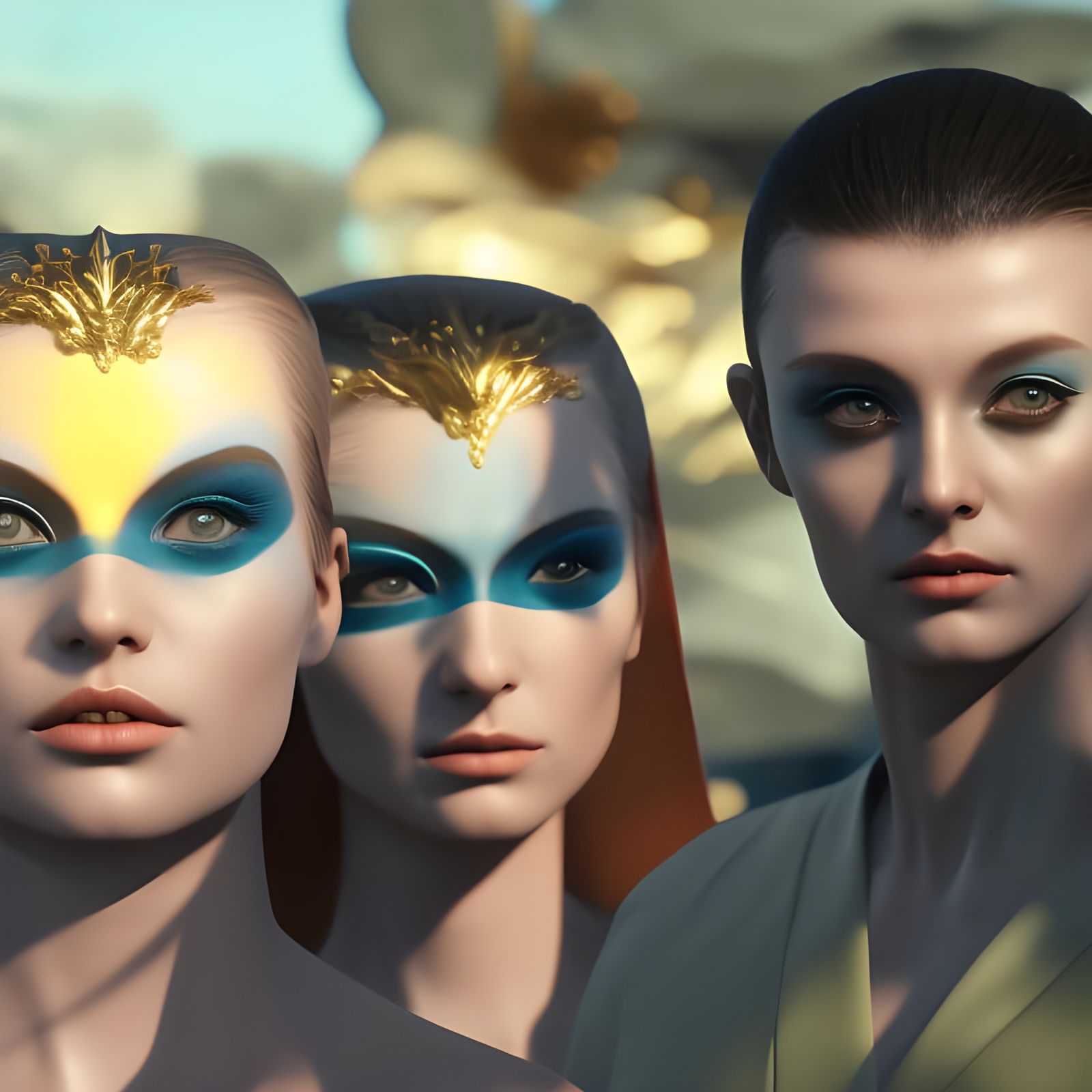 Geometric Abstract: Polychromatic Cycles in Hyperreal Painti...