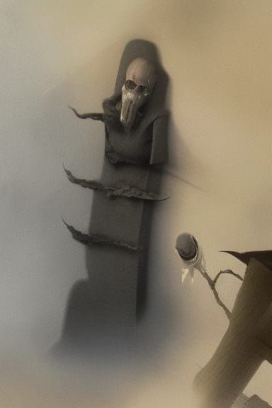 Sinister Portrait of Fear and Despair