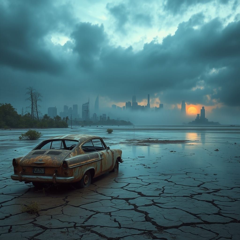 Abandoned Post-Apocalyptic Earthscape in Hyperrealistic Deta...