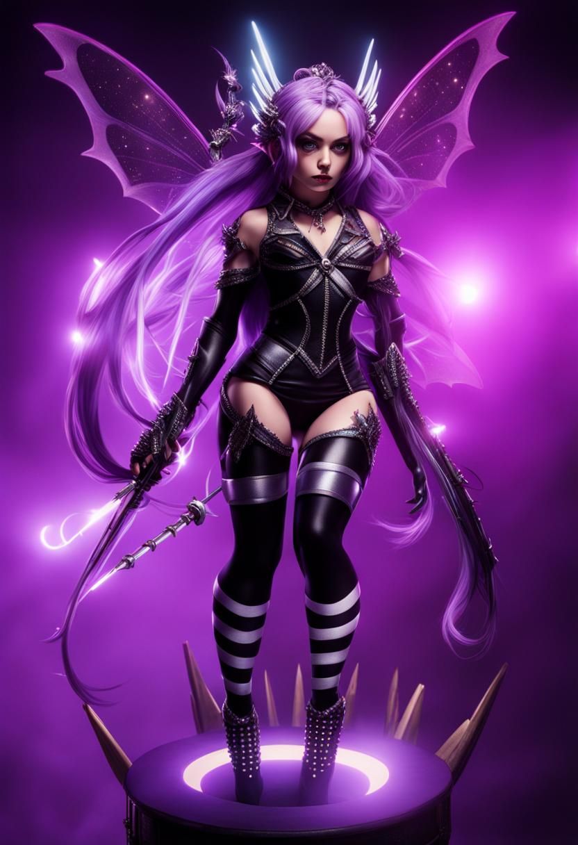 Goth Fairy in Dark Fantasy DND World